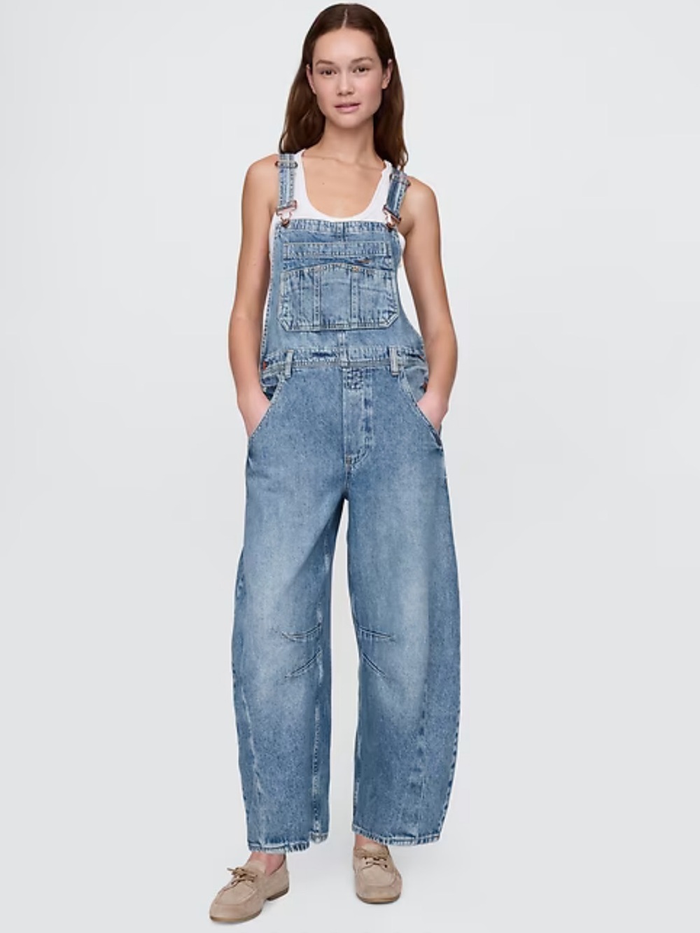 GAP - UltraSoft Denim Horseshoe Overalls